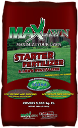 maxlawn starter fertilizer bag