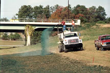 truck applying tacking agent